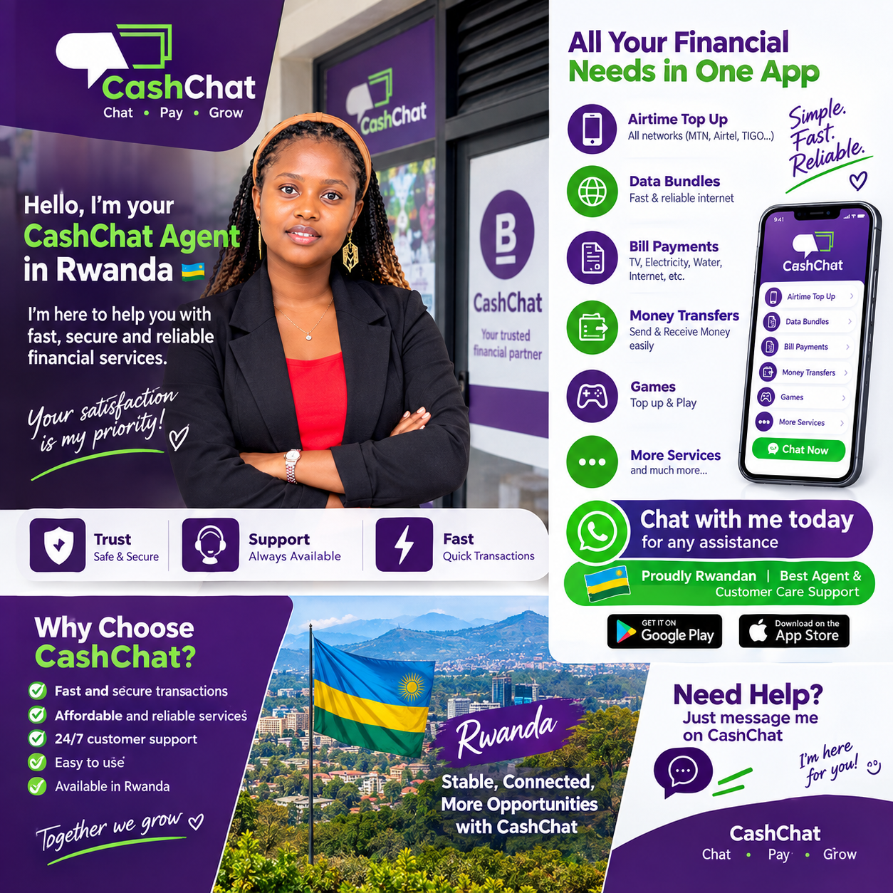 Cashchat Office in Rwanda Ready🔥 · @ ESTHER AGENT@ CASHCHAT 🇷🇼🇷🇼🇷🇼 on CashChat
