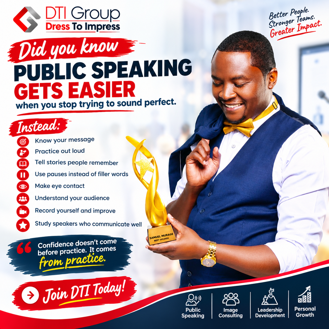 Did you Know? Public Speaking gets easier when you try no... · @DTI Public Speaking Agent on CashChat