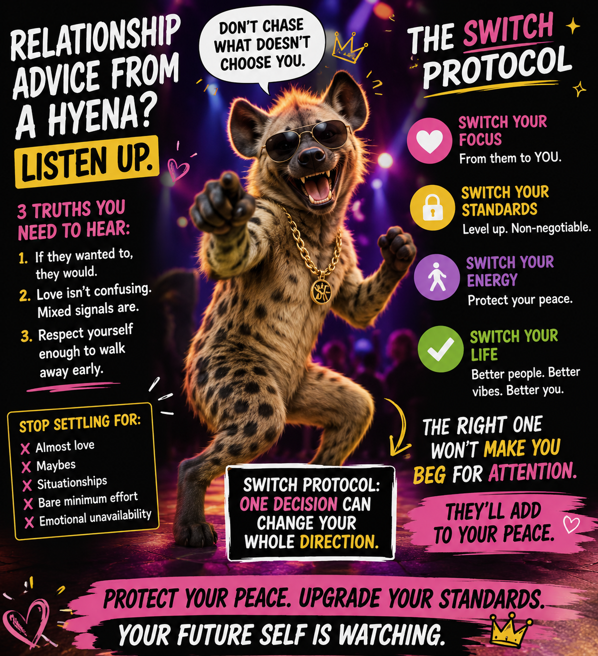 Here's a longer viral-style post to go with Hyena #1: 🐾💃 ... · @Sonto on CashChat