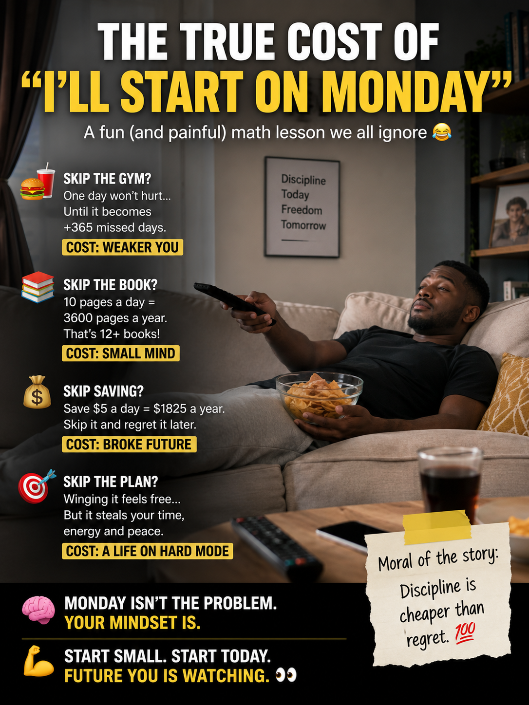 The true cost of “I’ll start on Monday” is rarely visible... · @Sonto on CashChat