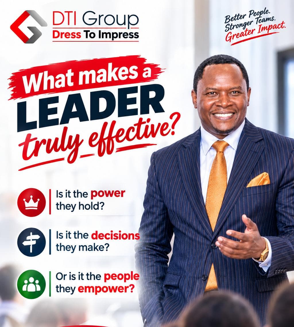 Share your thoughts on the Comments What makes a leader t... · @DTI Public Speaking Agent on CashChat
