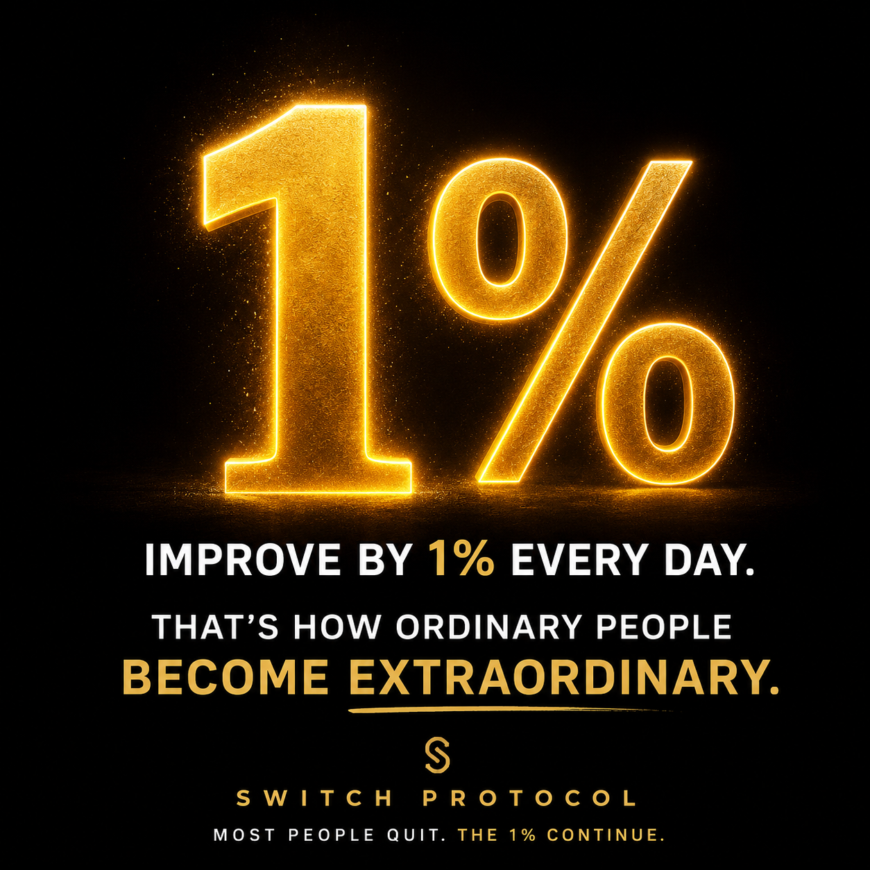 1% IMPROVE BY 1% EVERY DAY. THAT'S HOW ORDINARY PEOPLE BE... · @Sonto on CashChat