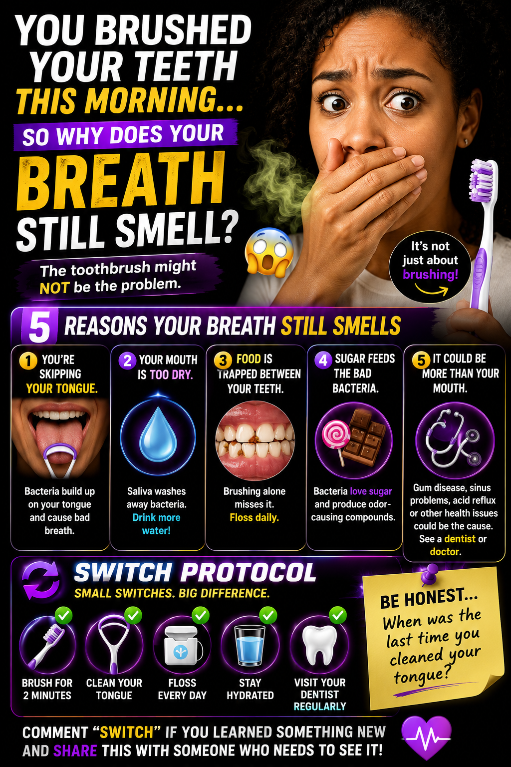 🚨 You brushed your teeth this morning… so why does your b... · @Sonto on CashChat