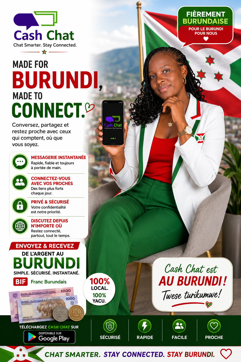 🇧🇮 CASH CHAT UBU IRI MU BURUNDI! ❤️💚 · @Ruth on CashChat
